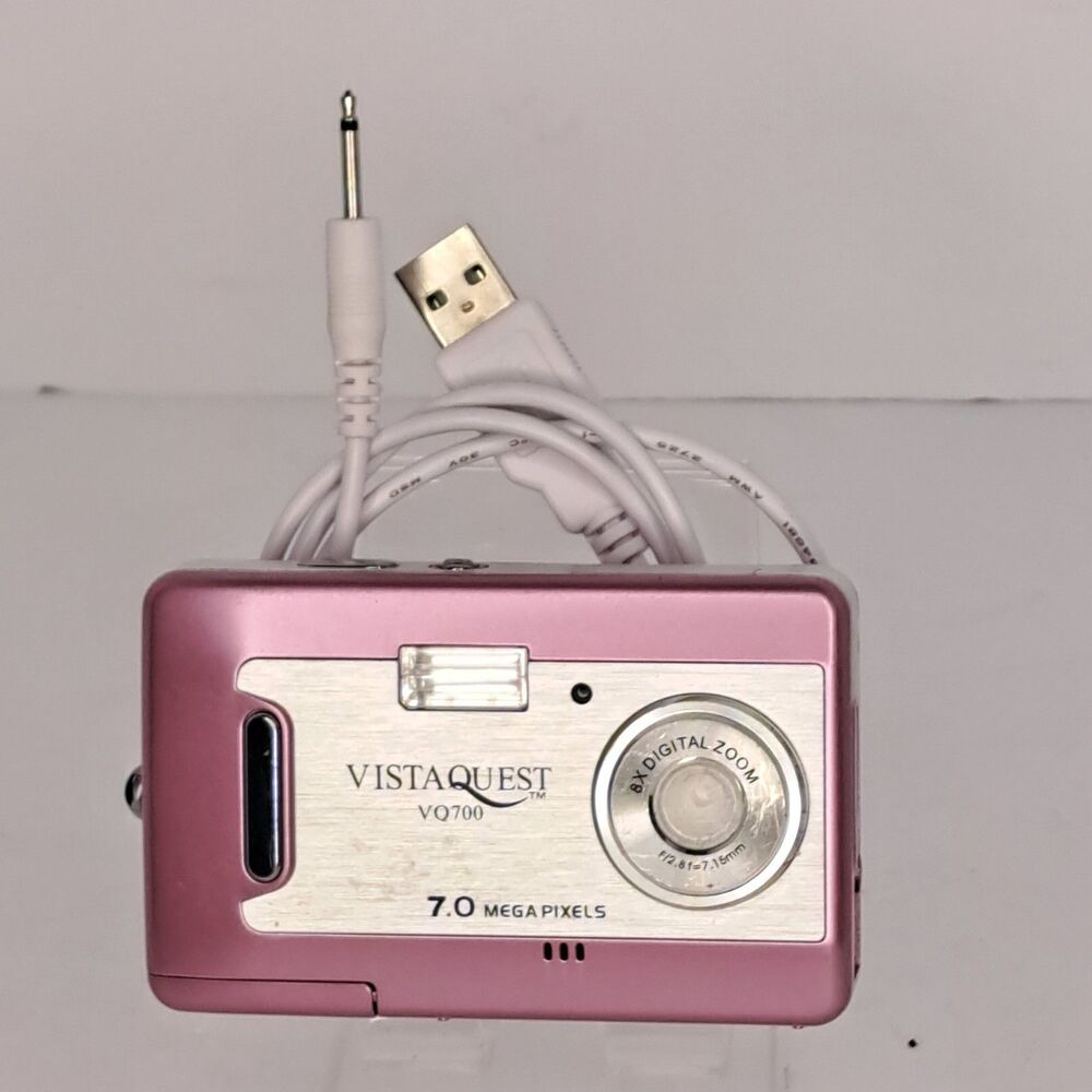 Vistaquest Vq700 Digital Camera 7.0Mp Compact Point Shoot Pink With Lcd Screen
